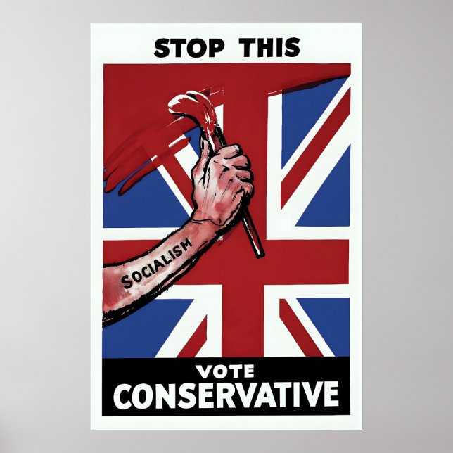 Póster British Conservative Party Election Poster Sto (Frente)