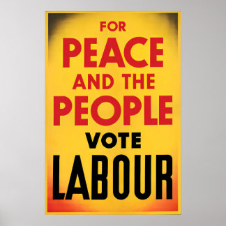 Póster British Election Poster For peace and the people