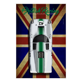 Póster British Racing Lola T70 MKIII No.42