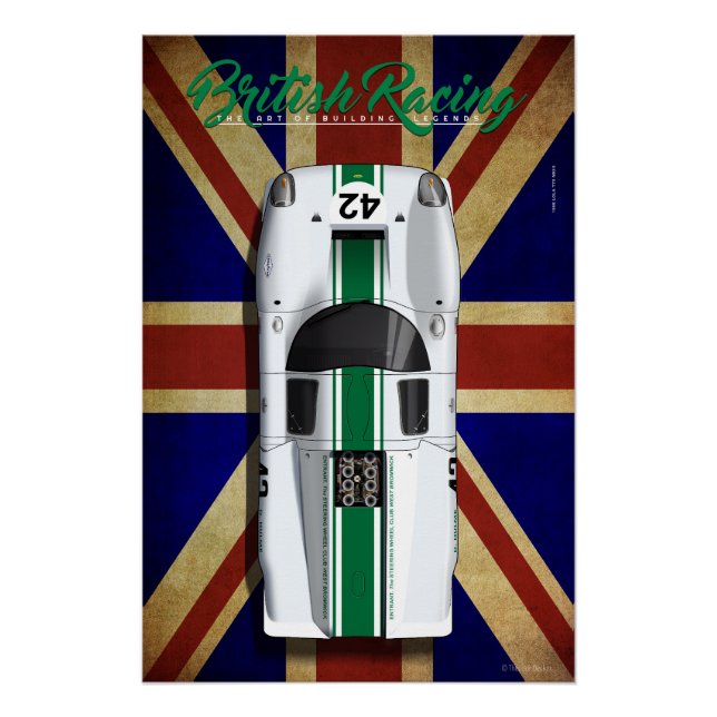 Póster British Racing Lola T70 MKIII No.42 (Anverso)