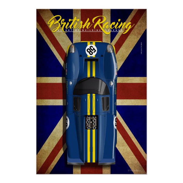 Póster British Racing Lola T70 MKIII No.58 (Anverso)