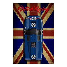 Póster British Racing Lola T70 MKIII No.8