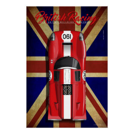 Póster British Racing Lola T70 MKIIIB No.190