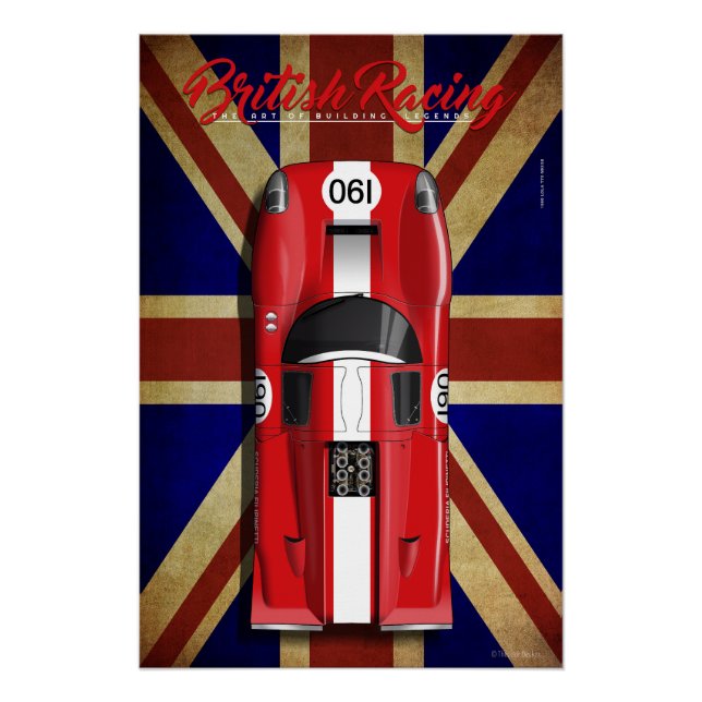 Póster British Racing Lola T70 MKIIIB No.190 (Anverso)
