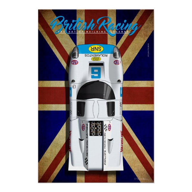 Póster British Racing Lola T70 MKIIIB No.6 (Anverso)