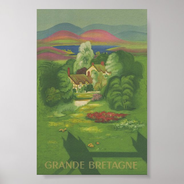 Póster Brittany France Vintage Travel Poster (Frente)