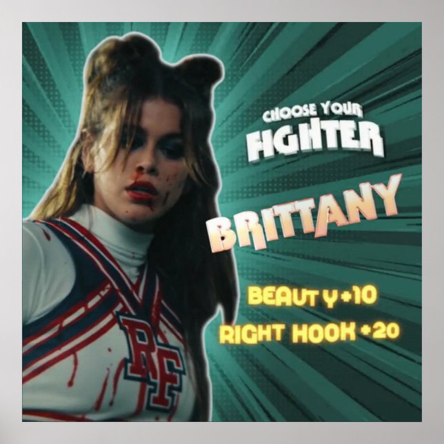 Póster Brittany | Película de Bottoms | Kaia Gerber (Frente)