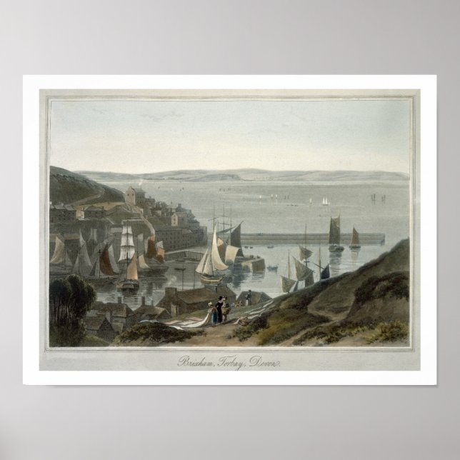Póster Brixham, Torbay, Devon, del Volumen VIII de 'A Voy (Frente)