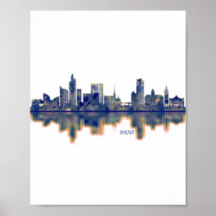 Póster Brno Skyline