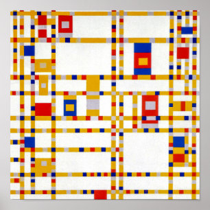 Póster Broadway Boogie Woogie   Piet Mondrian  