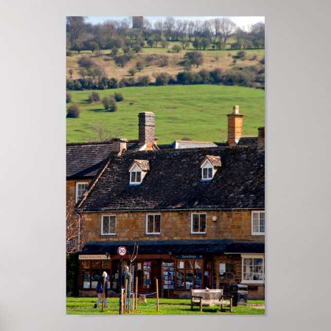 Póster Broadway Cotswolds Worcestershire Inglaterra Reino (Frente)