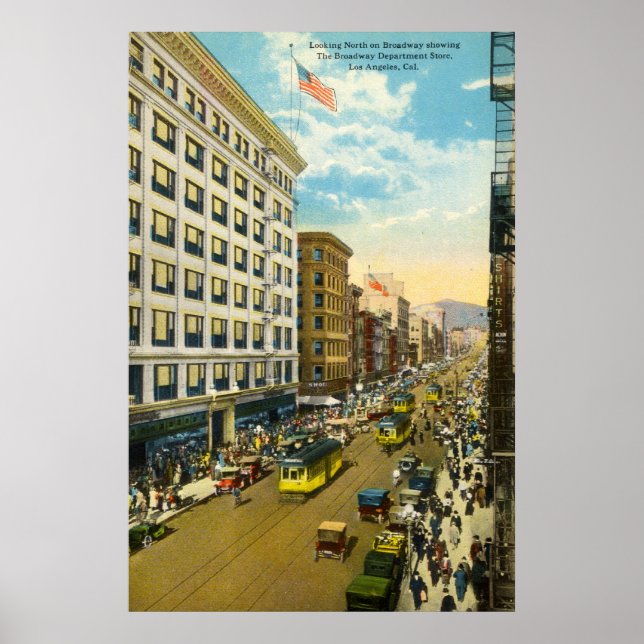 Póster Broadway, Los Angeles 1916 Vintage (Frente)