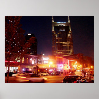 Póster Broadway - Nashville, Tennessee