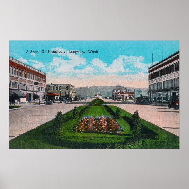 Póster Broadway SceneLongview, WA (Frente)
