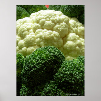Póster Broccoli & cauliflower