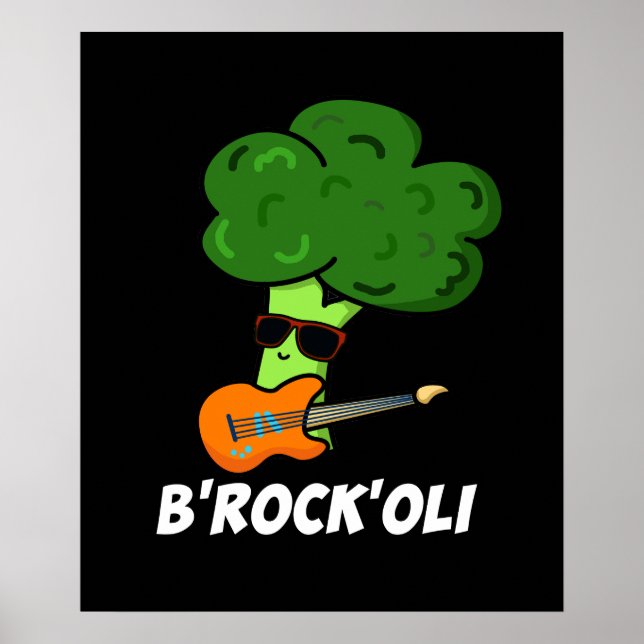 Póster Broccoli Pun Dark BG B-Rock-Oli Funny Rocker (Frente)