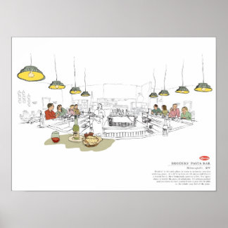 Póster broders' pasta bar