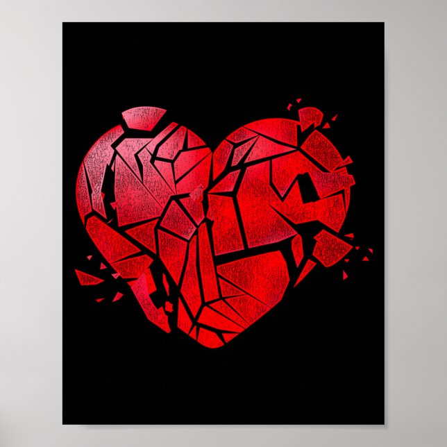 Póster Broken Heart Anti Valentines Day  (Frente)
