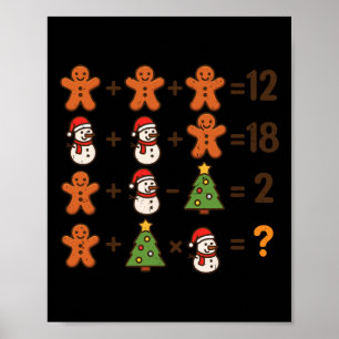 Póster Bromas Matemáticas 67 Orden Operación Navidad Mate