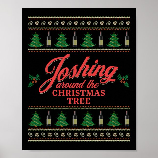 Póster Bromeando Alrededor Del Árbol De Navidad (Frente)