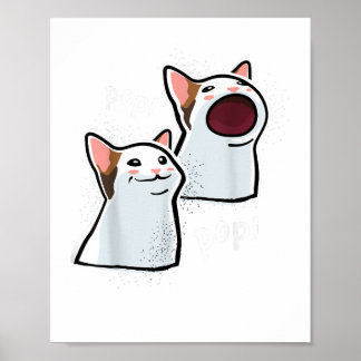 Póster Bromeando meme Pop Cat divertido Pop Cat