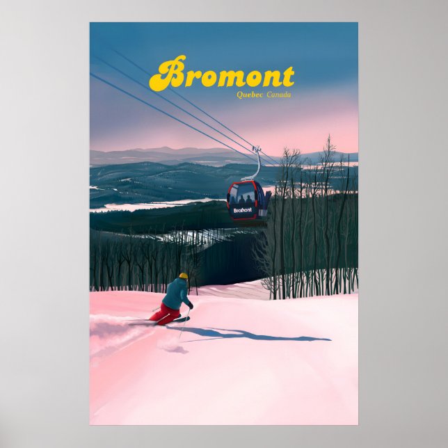 Póster Bromont Canada Ski Resort Travel Poster (Frente)