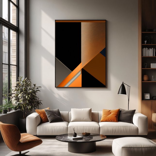 Póster Bronce Texturizado y Abstracto Geométrico Naranja (Subido por el creador)