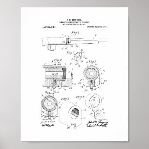 Póster Bronceado del modelo Semi-Auto 24 del rifle 22 y