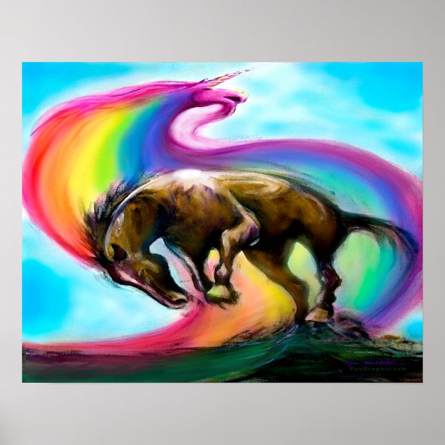 Póster Bronco Rainbow Unicorn (Frente)