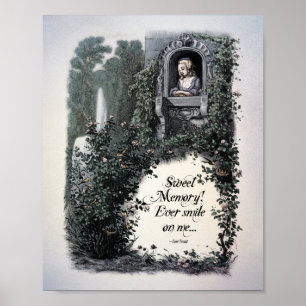 Póster Bronte "Sweet Memory" Poema victoriano Art 8x10