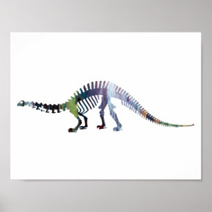 Póster brontosaurus skeleton