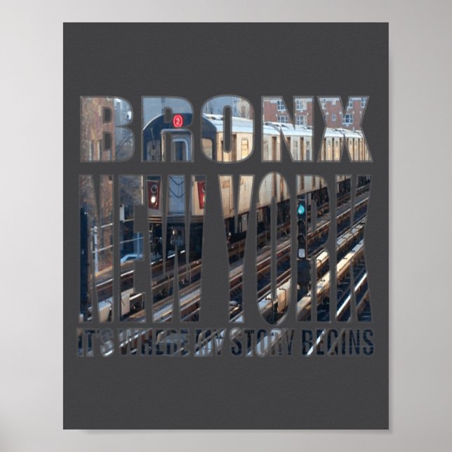 Póster Bronx New York Where My Story Begins  (Frente)