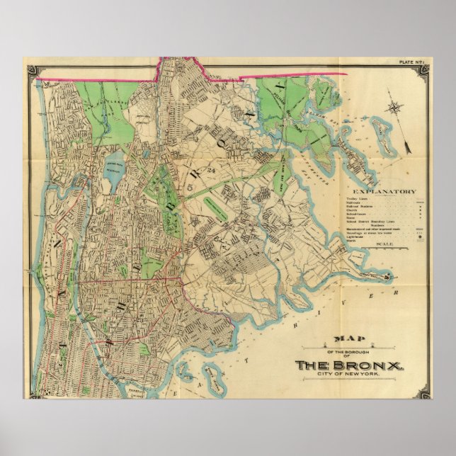 Póster Bronx, Nueva York (Frente)