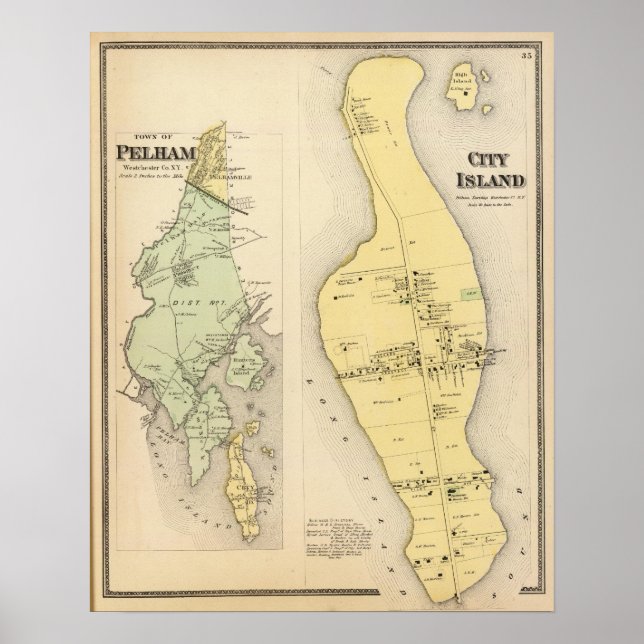 Póster Bronx Westchester County Nueva York (Frente)