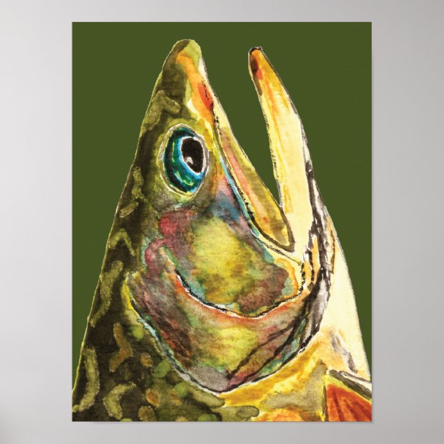 Póster Brook Trout Fisherman (Frente)