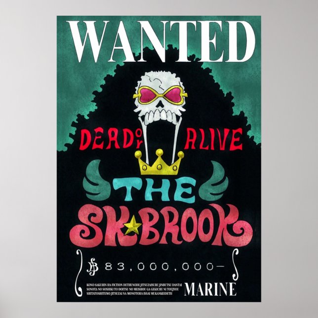 Póster Brook Wanted Bounty (Frente)