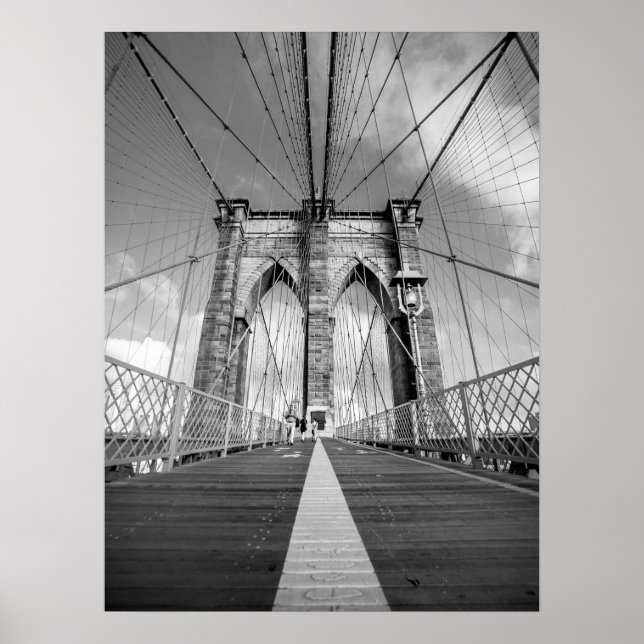Póster Brooklyn Bridge Black and White Architects (Frente)