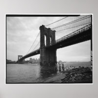 Brooklyn Bridge: Fotografía en blanco y negro