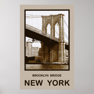 Póster Brooklyn Bridge New York
