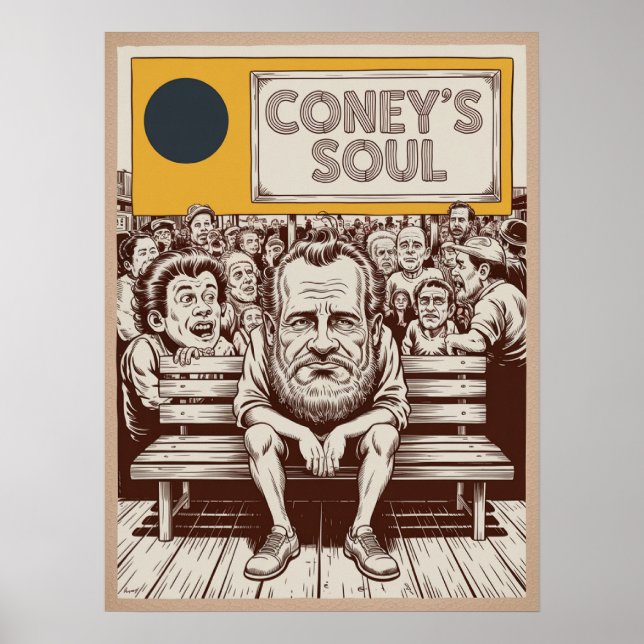 Póster Brooklyn Coney Island Alma Paseo marítimo Gente Ar (Frente)