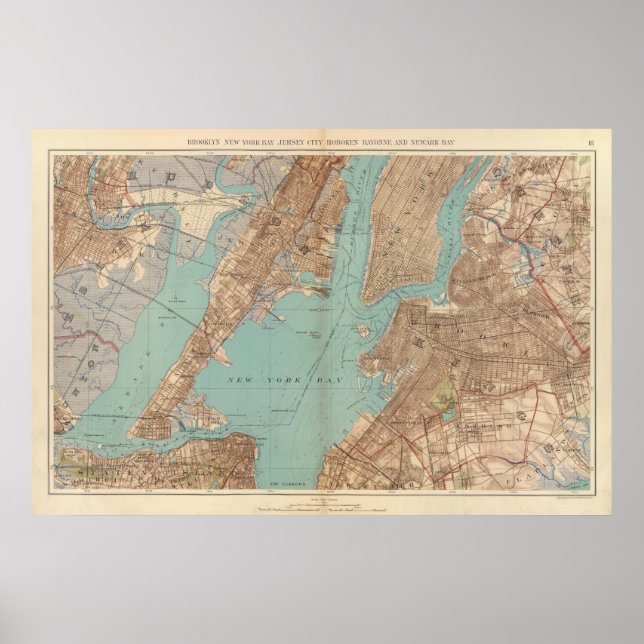 Póster Brooklyn, Jersey City y Hoboken (Frente)