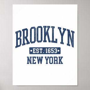 Póster Brooklyn New York Ny Vintage Sports Design