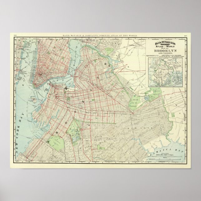 Póster Brooklyn y sus alrededores (Frente)