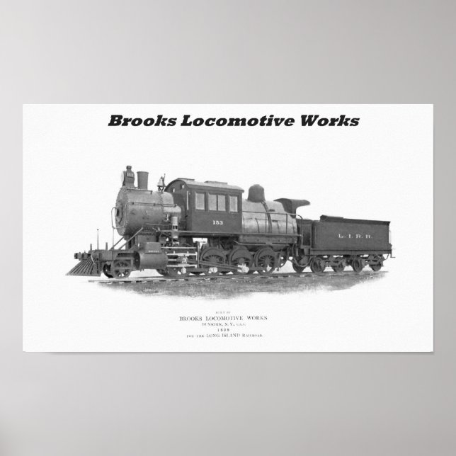 Póster Brooks Camelback Locomotive, ferrocarril de Long I (Frente)