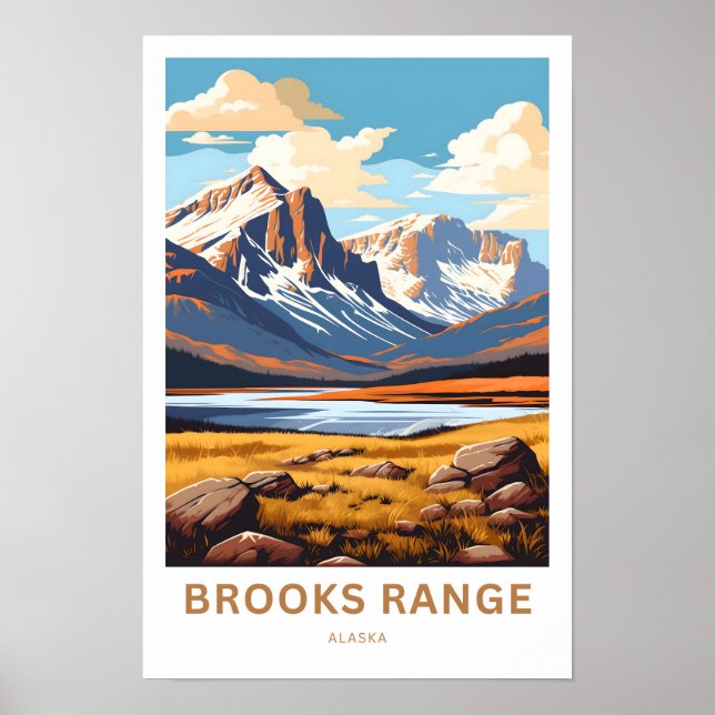 Póster Brooks Range Alaska Travel Print (Frente)