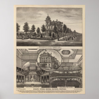 Póster Brooks residence and Grand Opera House, Kansas