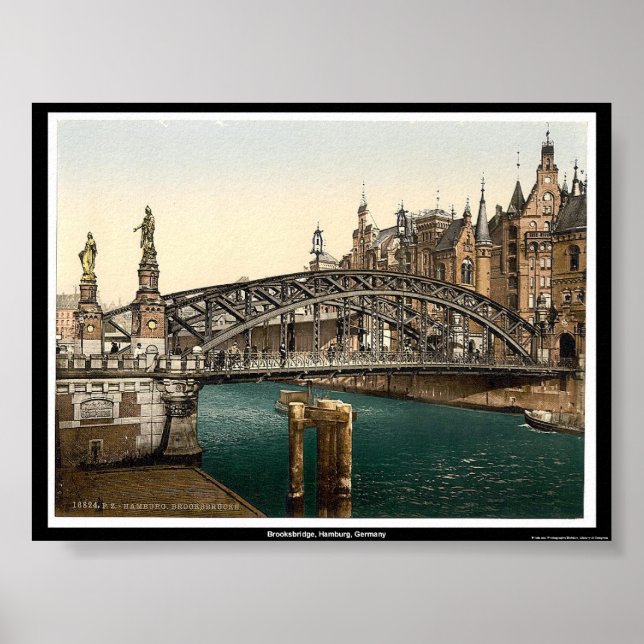 Póster Brooksbridge, Hamburgo, Alemania (Frente)