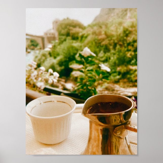 Póster Brote de café bosnio en Mostar (Frente)