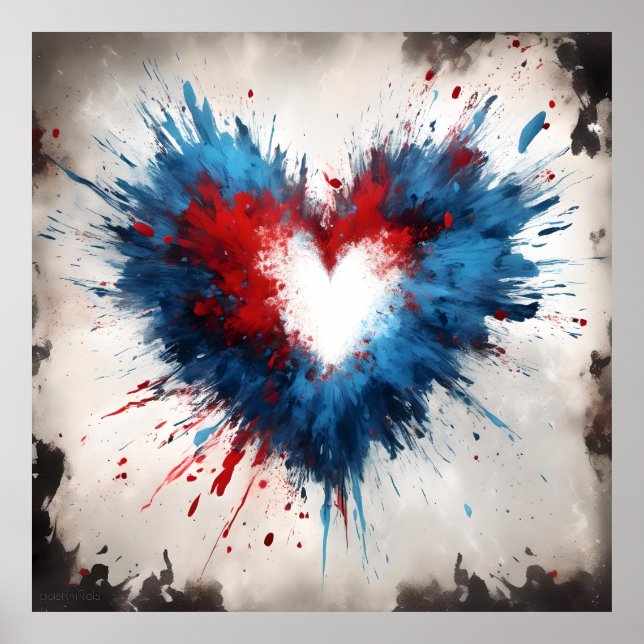 Póster Brote de corazón radiante (Frente)