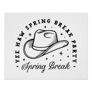 Póster Brote de primavera fiesta vaquero gorra estética